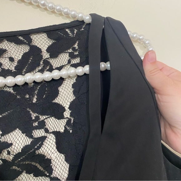 All Saints Layton Little Black Zipper Front Lace Back Sheath Dress SIZE SMALL - Picture 6 of 7